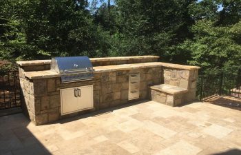 Outdoor kitchen installed by Premier Pool Enterprises
