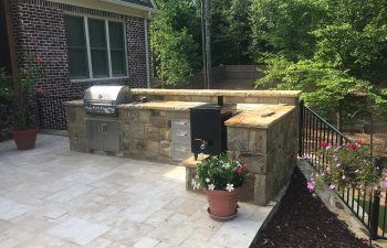 Outdoor kitchen installed by Premier Pool Enterprises