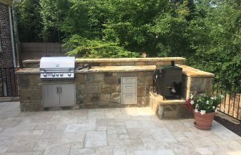 Outdoor kitchen installed by Premier Pool Enterprises