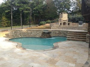 Atlanta swimming pool designed and installed by Premier Pool Inc 